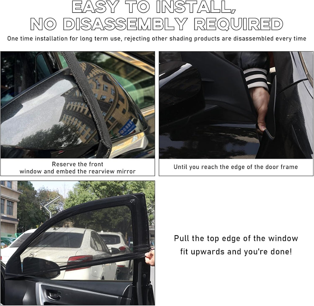 4Pcs Car Side Window Sunshade Net for 2018-2023 Chevy Chevrolet Traverse, Auto Camping Privacy Screen Breathable Mosquito Bug Cover Nylon Mesh,M SUV