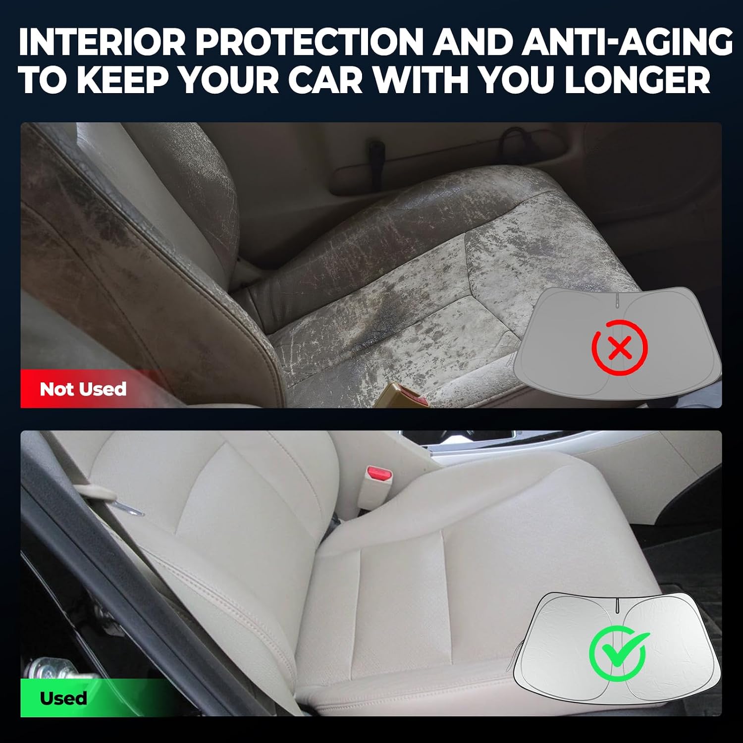 Windshield Sun Shade Compatible with Toyota Rav4 2019-2025,Front Window Custom Fit Car Accessories Foldable Sun Visor,Shield Protector UV Rays
