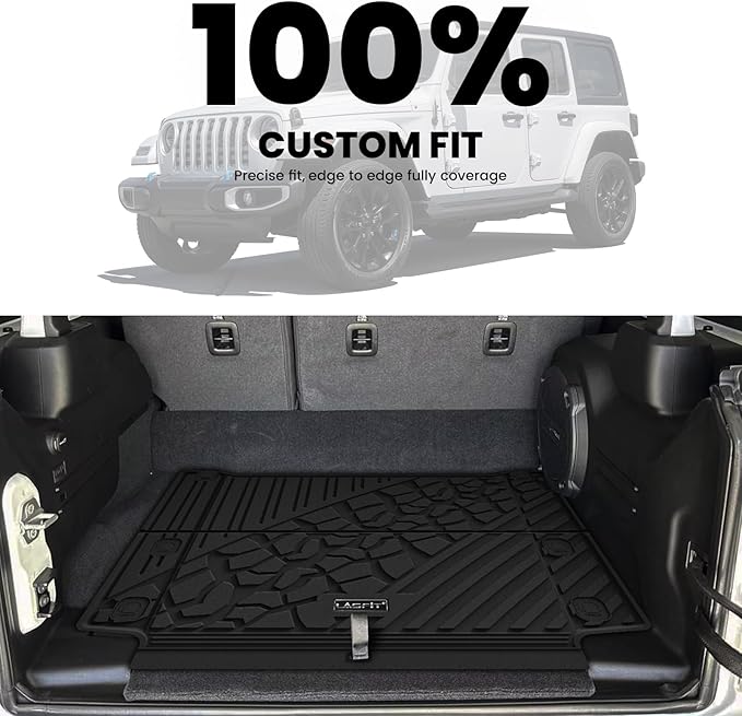 LASFIT Trunk Mat for Jeep Wrangler Unlimited 4XE 2021-2024 2025 4 Door - Image 3