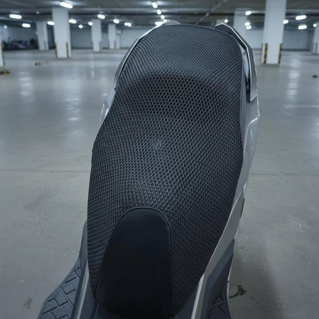 Motorcycle Seat Cover Breathable Mesh 3D Honeycomb Structure Universal Fit Cooling Saddle Protector Comfortable Installation Suitable for Daily Riding Outdoor Use