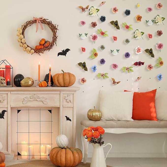 XunYee 6 Pcs 35.4 ft Flower Garlands Hanging Wildflower Backdrop Decoration A...