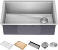 KRAUS Kore Workstation 30-inch Undermount 16 Gauge Stainless Steel Kitchen Sink by KRAUS