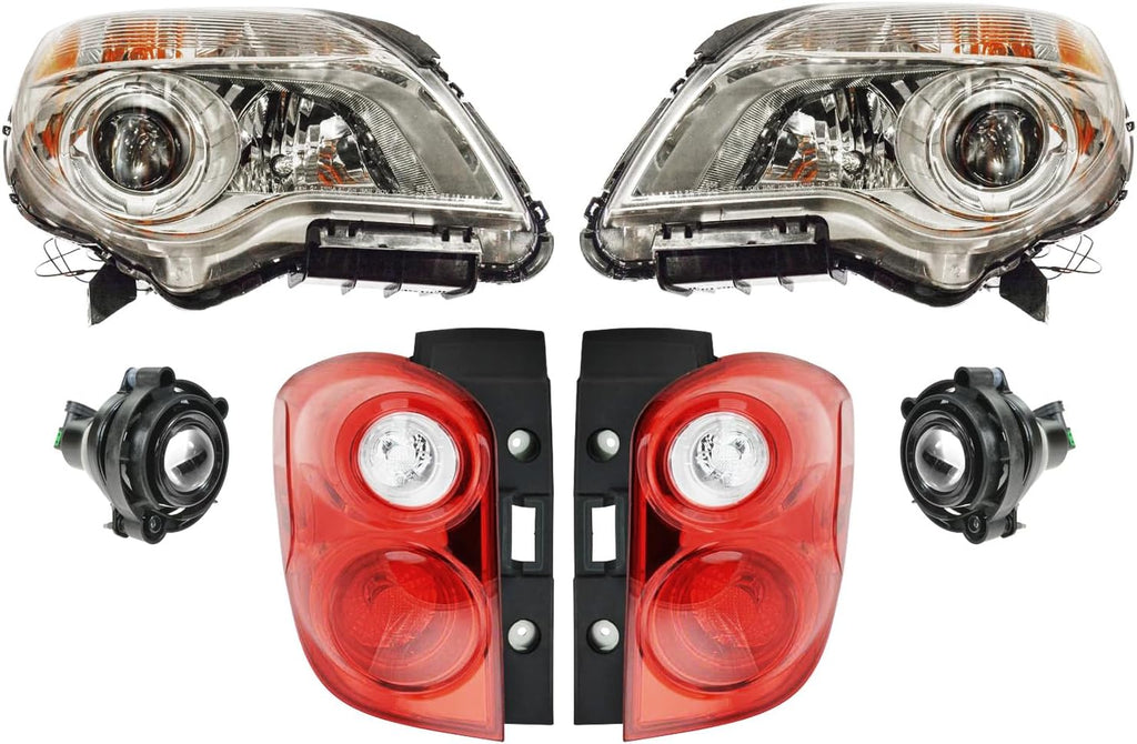 TRQ Lighting Kit GM2502352 GM2503352 GM2593157 GM2800242 GM2801242 Compatible with 2010-2015 Chevrolet Equinox