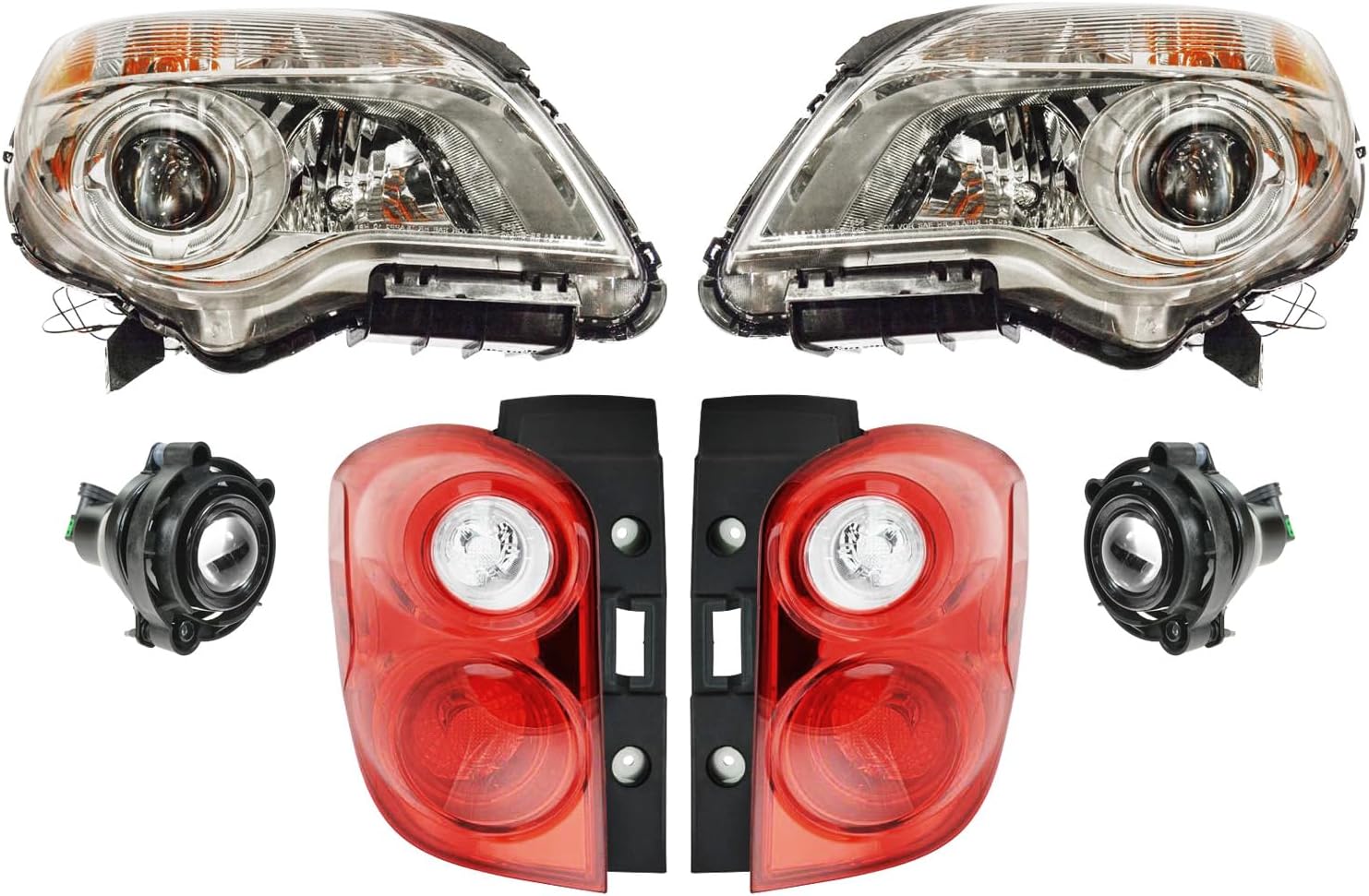 TRQ Lighting Kit GM2502352 GM2503352 GM2593157 GM2800242 GM2801242 Compatible with 2010-2015 Chevrolet Equinox