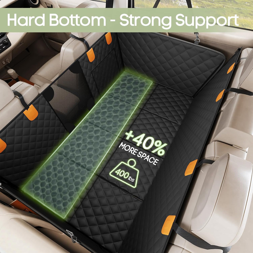 dog car seat cover for back seat, hard shown in use