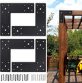 pergola flat brackets 10" x 10",l-shape straight joining, main product view