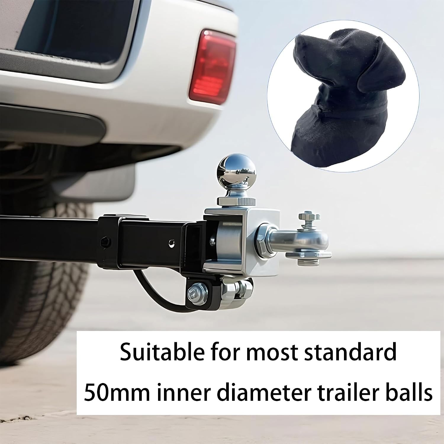 Trailer Hitch Cover Universal Trailer Hitch Ball Covers,Funny Towing Hitch Ball Cover,with Helmet Mask,Novelty Humorous,3D Printed Trailer Ball Protective,fit SUV Trucks RV Boat Caravan (#1)