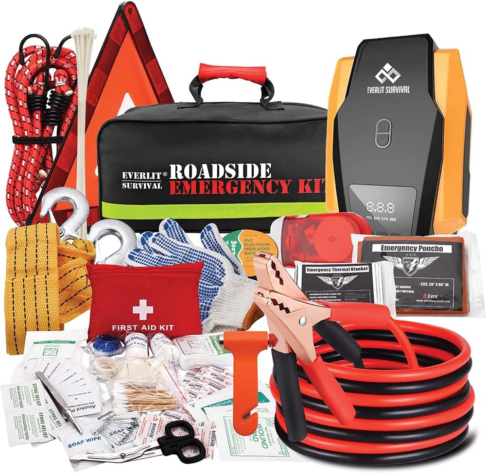 everlit survival car emergency kit, roadside safety tool, main product view
