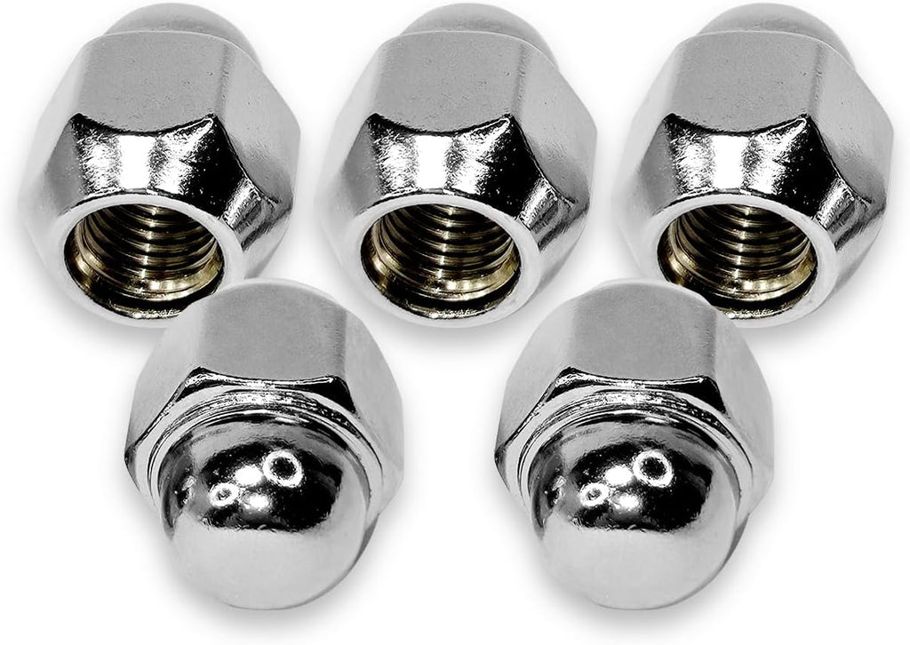 M12x1.5 Chrome Wheel Lug Nut Compatible with Hyundai Sonata Elantra Tucson Genesis Accent Santa Fe Kia Forte Optima Sportage Sorento Rio Rondo 52950-14140 52950-M1000 (5PCS)