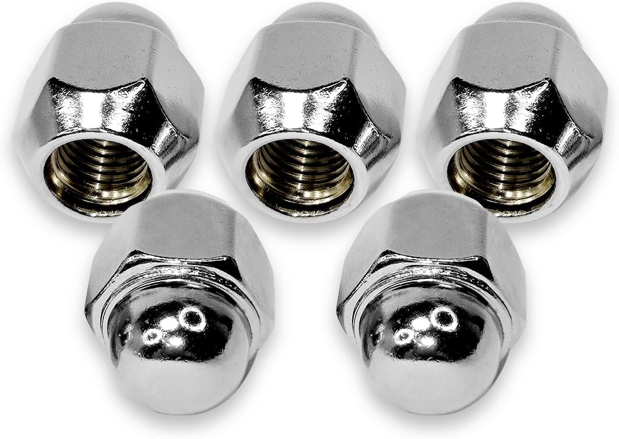 M12x1.5 Chrome Wheel Lug Nut Compatible with Hyundai Sonata Elantra Tucson Genesis Accent Santa Fe Kia Forte Optima Sportage Sorento Rio Rondo 52950-14140 52950-M1000 (5PCS)