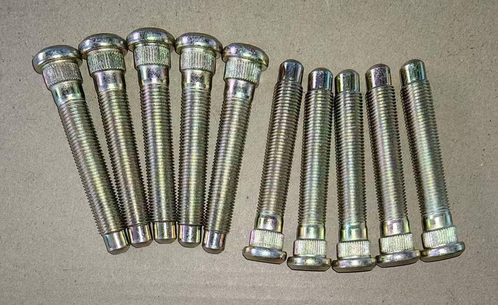 10 PCS 1.3" Extended Longer Than Stock Serrated Wheel Studs M12-1.25 3 in. Length, 14.35mm Knurl Replacement for Infiniti G35 G37 Nissan GT-R 350z 370z 240SX R35