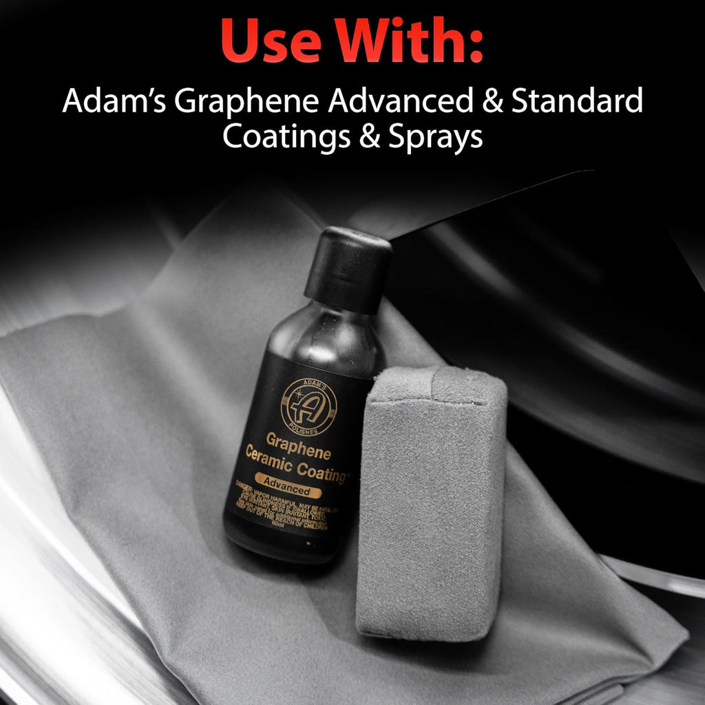 Adam's Polishes Suede Applicator (2 Pack) - Car Detailing Sponge, Use with Ceramic Spray, Graphene Coatings on Car Paint, Metal, Plastic Trim, Rubber & Glass