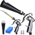 Tornado Dry Cleaning Gun Tornado Car Cleaning Gun Tornado Dry Air Blow Gun with 2 Nozzles + 2 American Connectors + 2 Microfiber Towels, Durable Metal Body, Anti-Drop, for Car Interior Cleaning