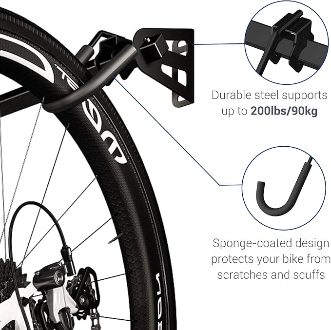 FLEXIMOUNTS 4 Bike Storage Rack, Heavy Duty Wall Mount Hanger - Image 5