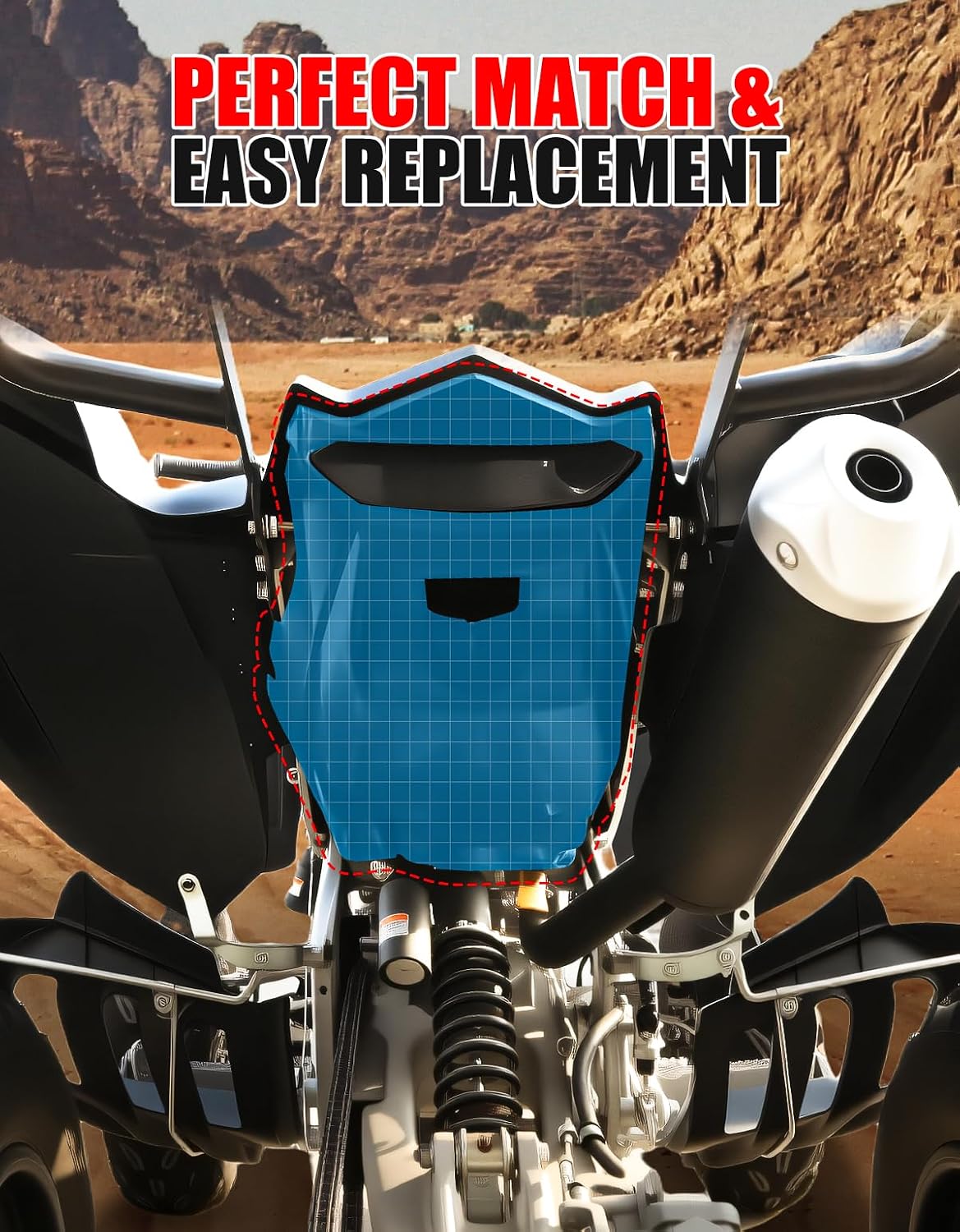 Rear Tail Light Cover for Yamaha Raptor 700 700R 06-25, Black Rear Lamp Bracket Plastic Taillight Cover Plate for Yamaha Raptor 700 / 700R 2006-2025 Accessories, Replace OEM #1PE-H4716-10-00