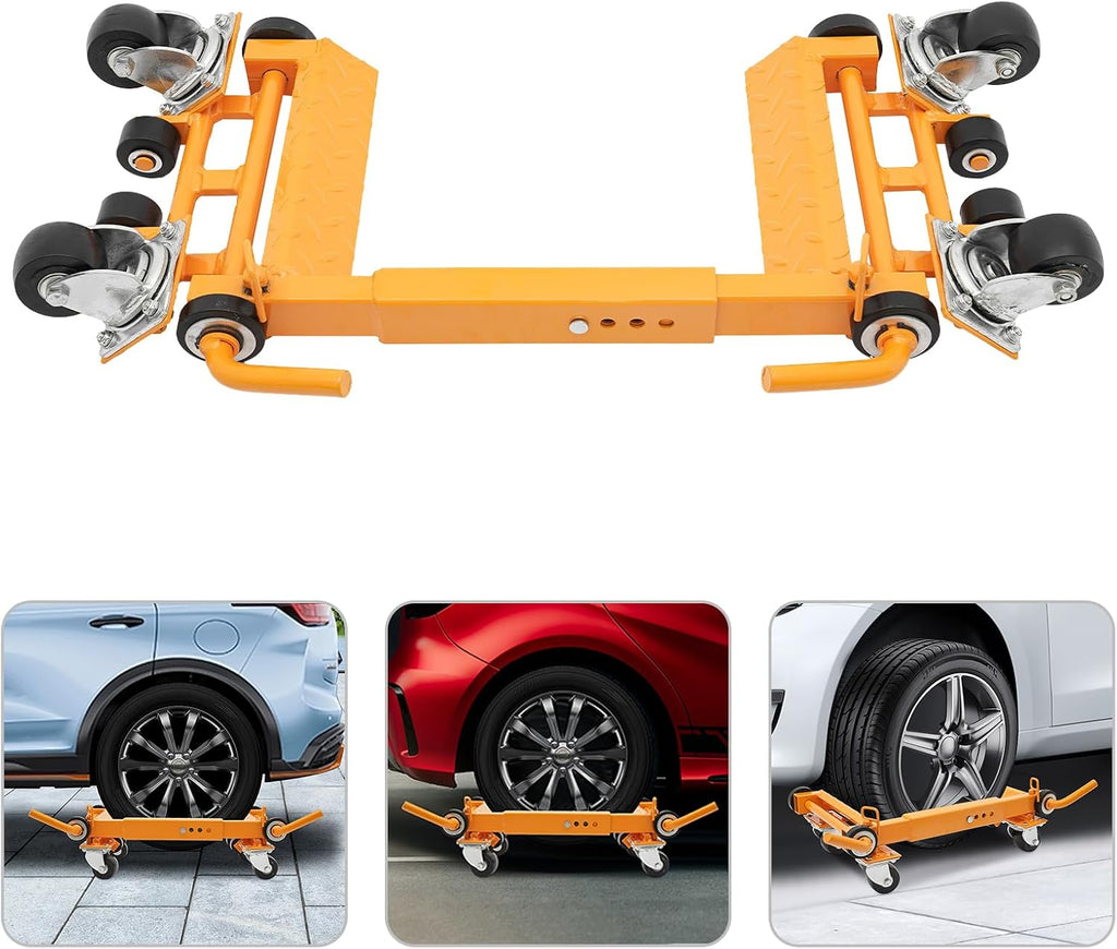 8818.49 Lbs Capacity Wheel Dolly, Adjustable Inner Width 13.77-16.53 Inches for Tires, Heavy-Duty Dolly for Cars, Trucks, Trailers, Motorcycles