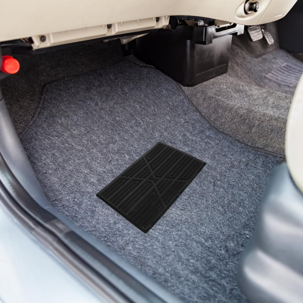 Healifty Universal Car Floor Mat Repair Patch, Rubber Heel Protector Pad for Driver Side Carpet, Anti-Slip Foot Pedal Plate Kit for Auto Truck Vehicle 9.05X5.90 Inch