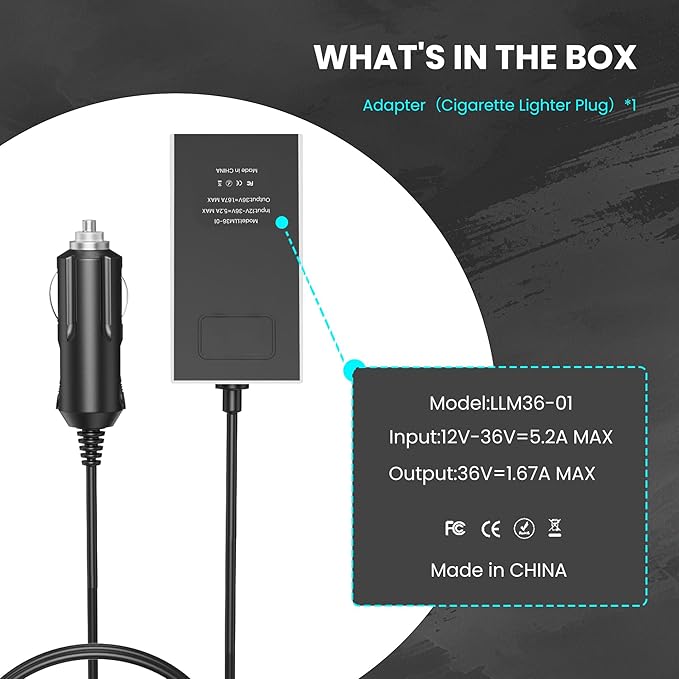 Car Charger/Car Power Adapter for Starlink Mini, 12V/24V/36V Cigarette Lighter - Image 5