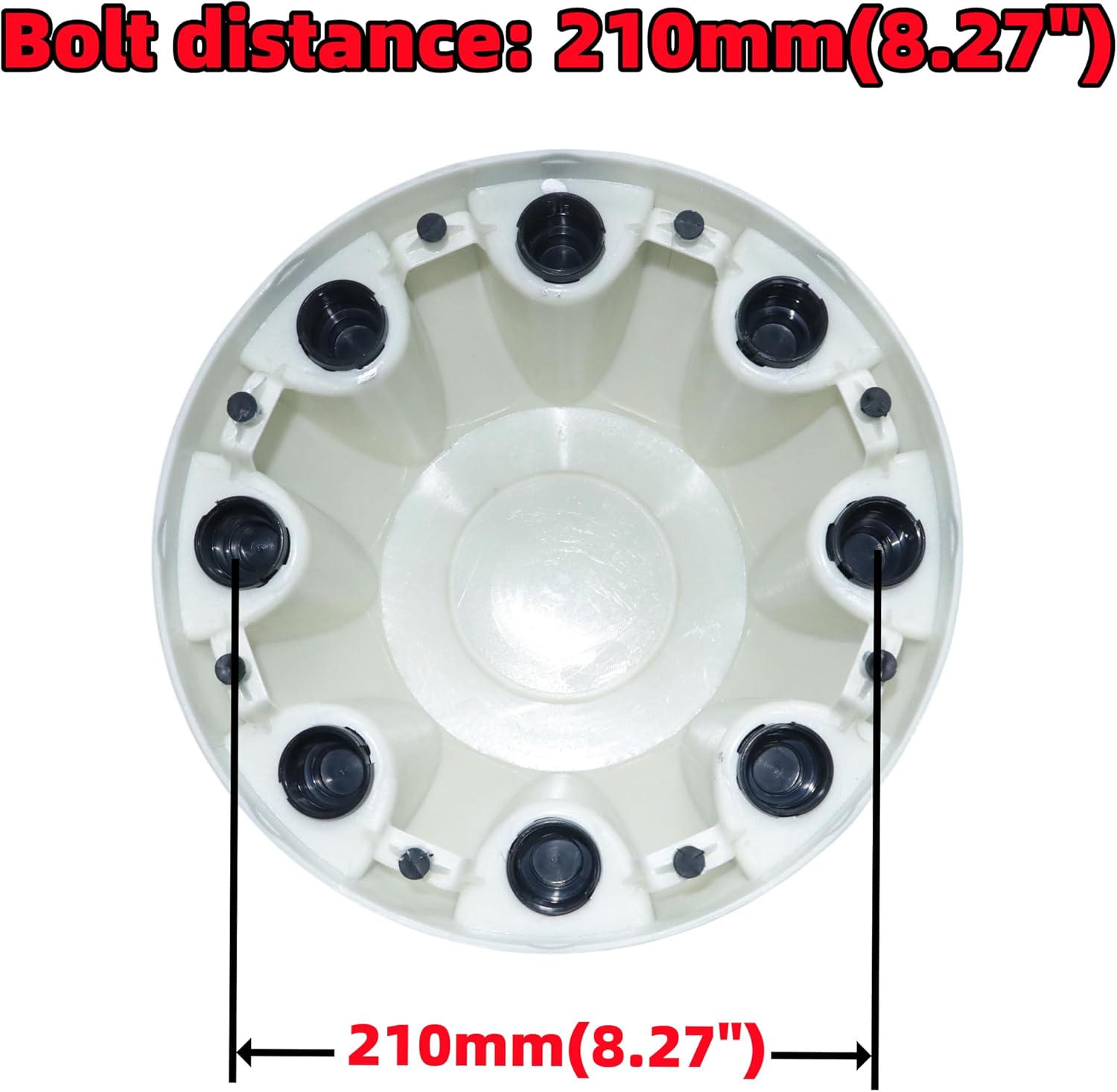 1PC New Silver Plastic Wheel Hub Center Cap Cover for Chevy Silverado 3500 HD 2011-2024 Pickup, Fit 8 Lug 17”x6.5 Dually Front Wheels, Part Number 9597796