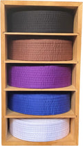 brazilian jiu jitsu belt display case, wooden belt, main product view