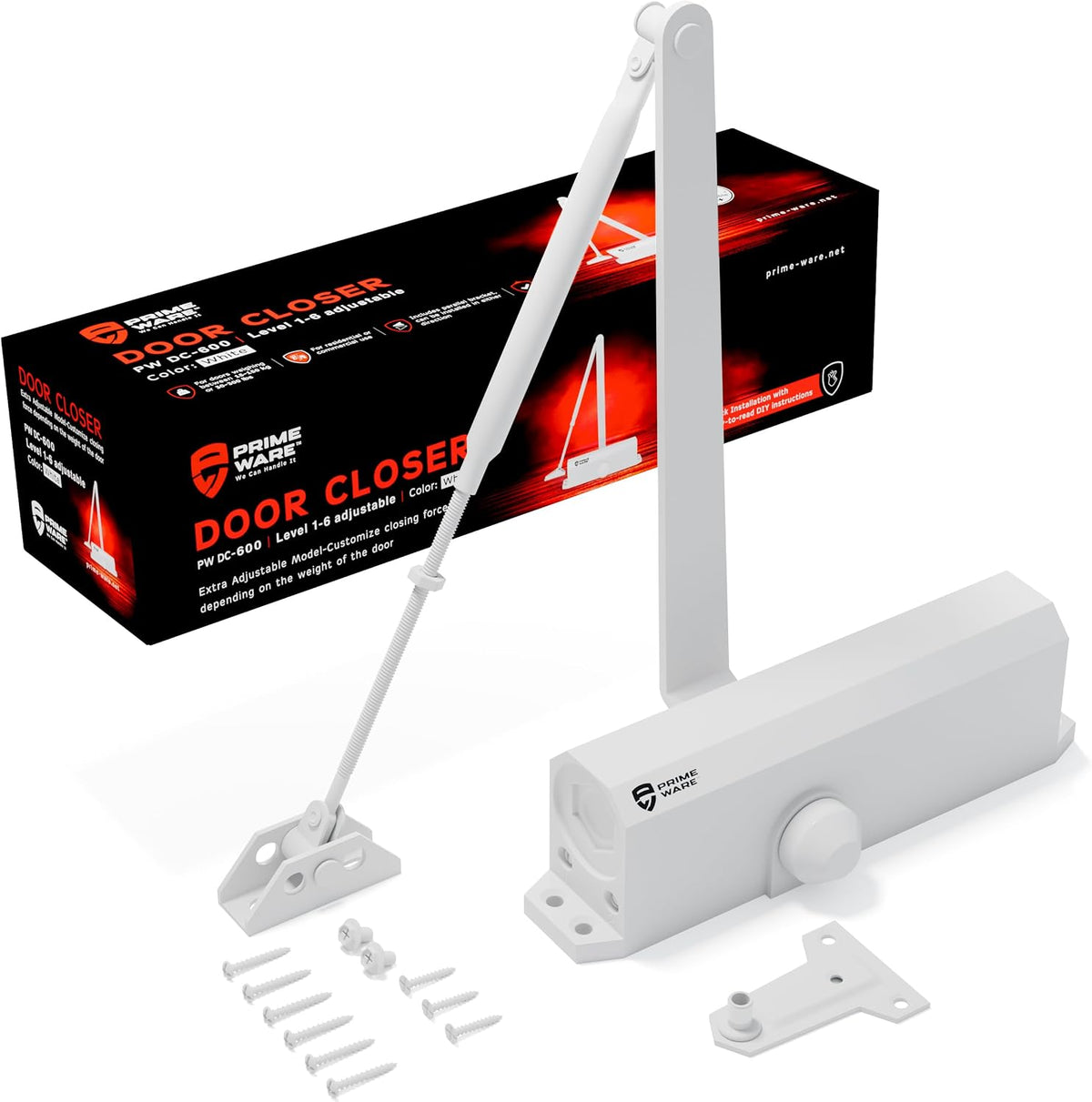 primeware dc-600 adjustable automatic door closers for home, main product view