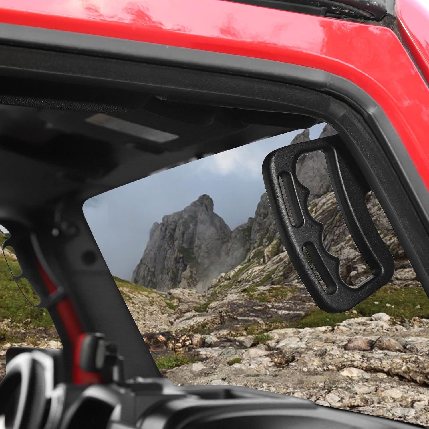 Front Aluminum Grab Handles Grip Handle Grab Bars for Jeep Wrangler JK JKU Sports Sahara Freedom Rubicon X & Unlimited X 2 Door 4 Door 2007-2018