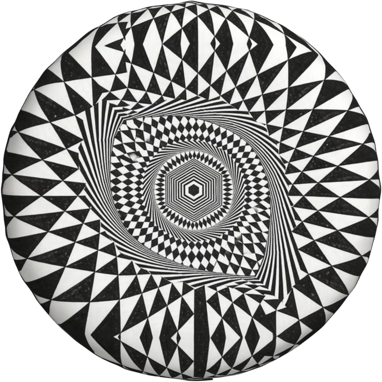 3D Optical Dizziness Grid-2 Print Universal Spare Tire Cover for RV, Jeep | Wheel Protector Fits Rv, Trailer, Jeep, Shield Tires From Sun, Dirt And Rain For Outdoor Storage