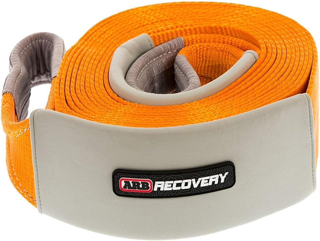 ARB ARB710LB 3-1/4" x 30' Recovery Snatch Strap Minimum Breaking Strength 24000 lbs Kinetic Stretch 20% With Reinforced Eyes and Protector Sleeves