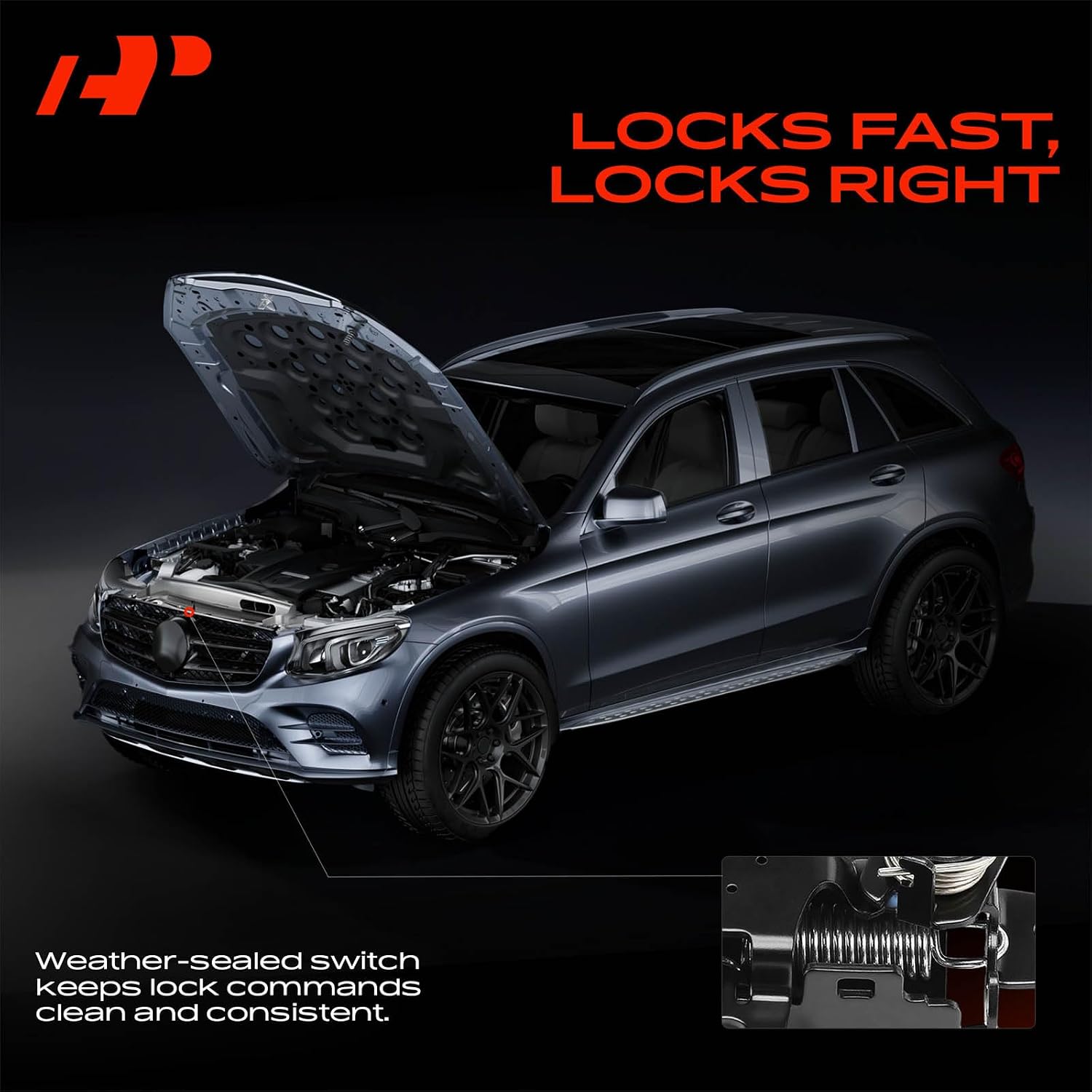 A-Premium Hood Latch Lock Compatible with Pontiac | for Vibe 2003-2008, Front Hood Lock Engine Bonnet Latch Assembly