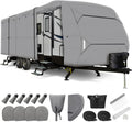 Leader Accessories Windproof RV Cover 27' -30' Travel Trailer Cover Extra Thick Camper Cover - Anti-uv & Ripstop with 4 Tire Covers, Adhesive Repair Patches