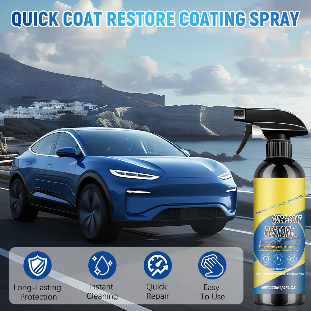 2Pcs Nano Quick Coat Restore Coating Spray,2026 New Advanced Automobile Quick-Acting Coating Agent,Quick Effect Coating Agent for Car Dust Proof and Glazing Effects Long-Lasting Car Showroom Gloss