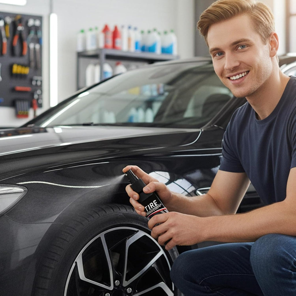 Wheel Shine Car Tires - 100ml Wheels, 1 Bottle Protective Glaze For Long-Lasting Bright Luster, Liquid Solution With Sealing Properties, Vehicle Supply, Finish For Rubber And Trims