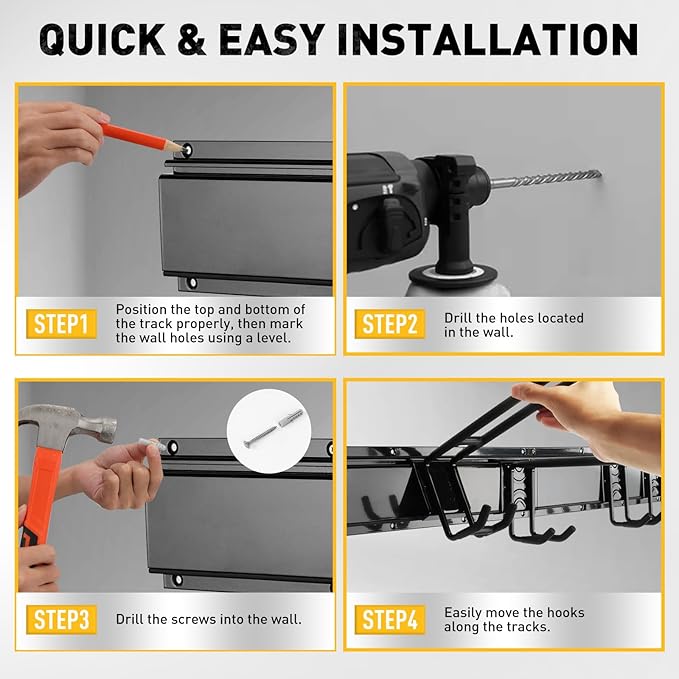 ELEAD 48 Inches Garage Storage, Garage Organization, Garden Tool Organizer Wall - Image 7