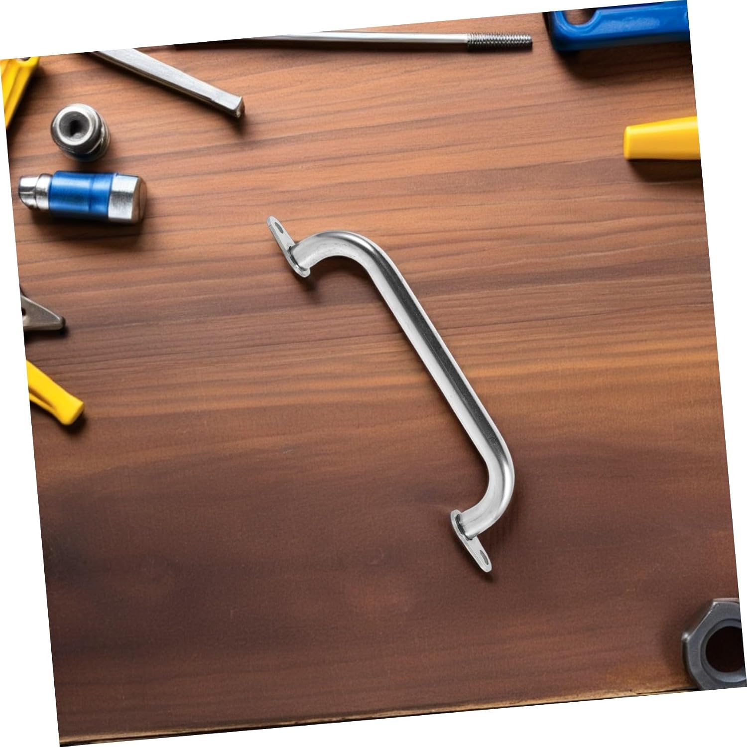 Commercial Truck Rear Door Grab Bar 268mm Stainless Steel Pull Handle for Box Van Utility Trailer Outdoor Use