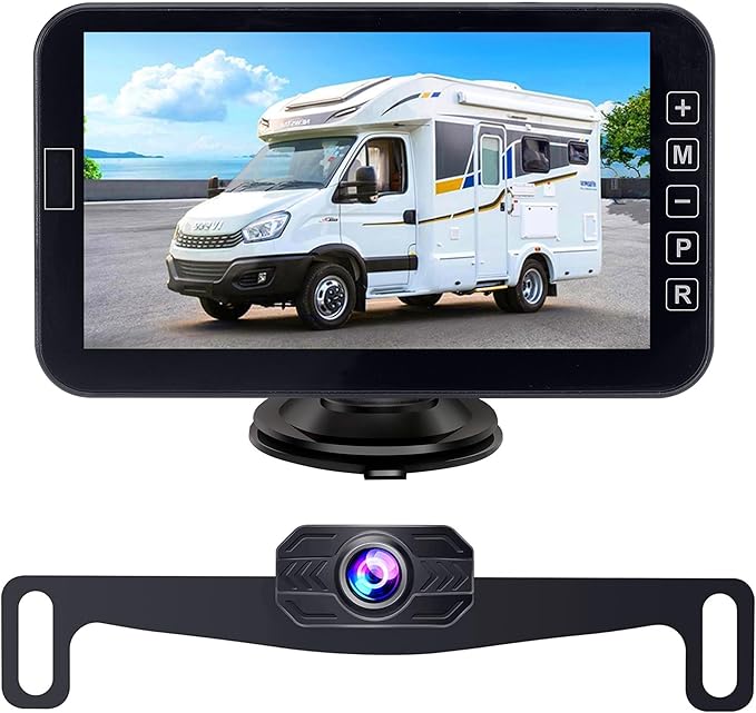 YIMU Car Backup Camera for Truck 7″ monitor AHD 2K Front Rear View Camera for by YIMU