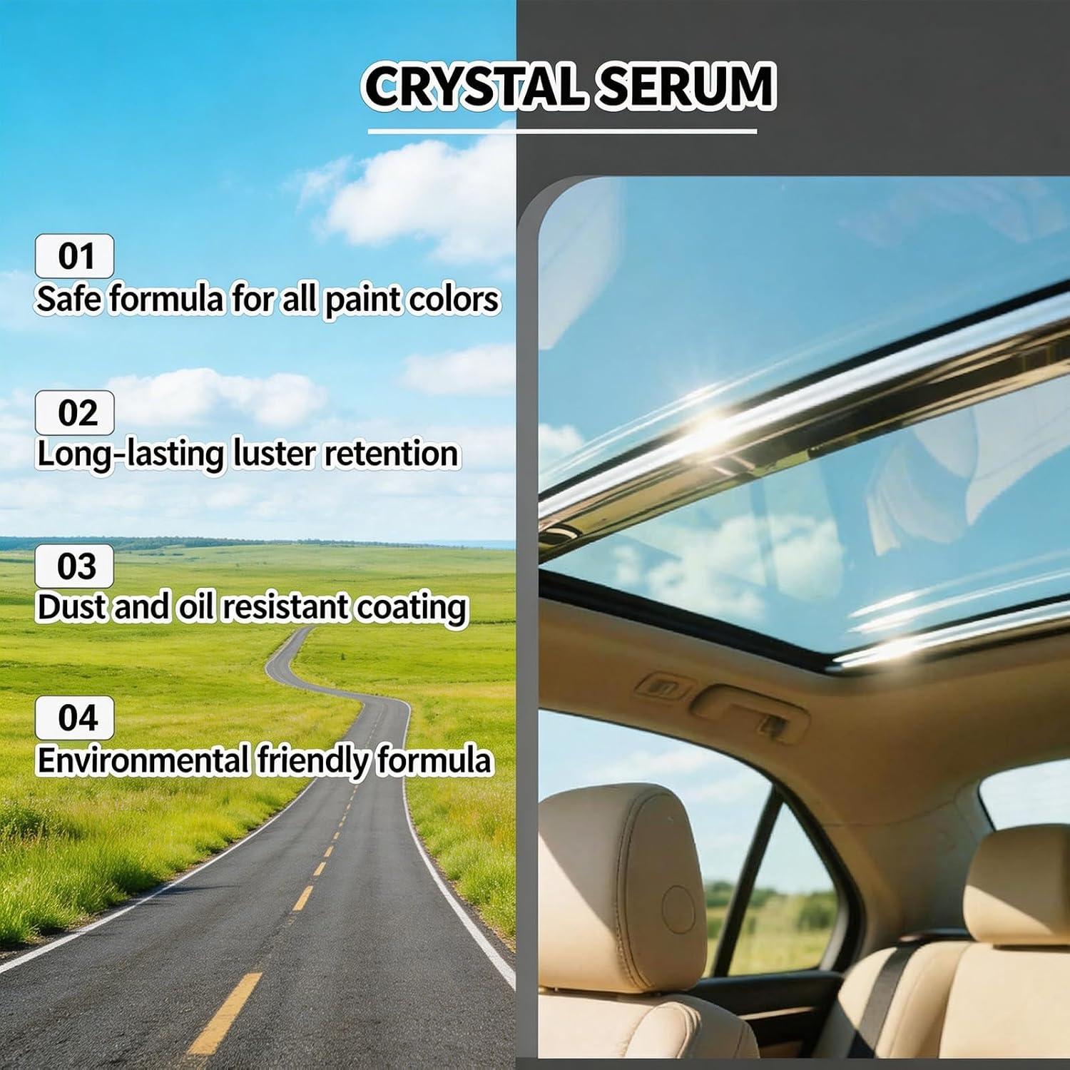 100ML PTZ Crystal Serum – Advanced Graphene Ceramic Coating for Cars, 9H Graphene Coating for Auto Car Detailing for Shine & Protection, Nano Coat Restore for Paint, Glass & Wheel (2pcs)
