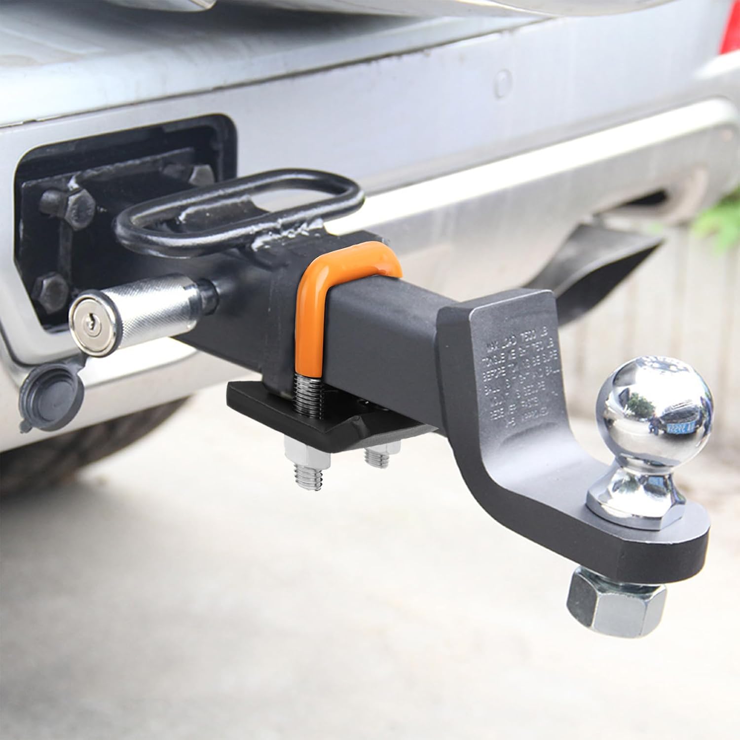 Hitch Tightener for 1.25" and 2" Hitches, Heavy Duty Anti Rattle Hitch Stabilizer with Rubber Coated Reduce Movement On Hitch Mount Cargo Carrier Bike Rack, Orange (2 Pack)