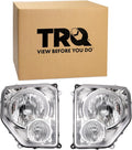 TRQ Headlight Set for 2008-2012 Jeep Liberty | for 2008-2012 Jeep Liberty with Fog Lights
