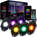 xprite led rock lights kit 6 pods multicolor, main product view