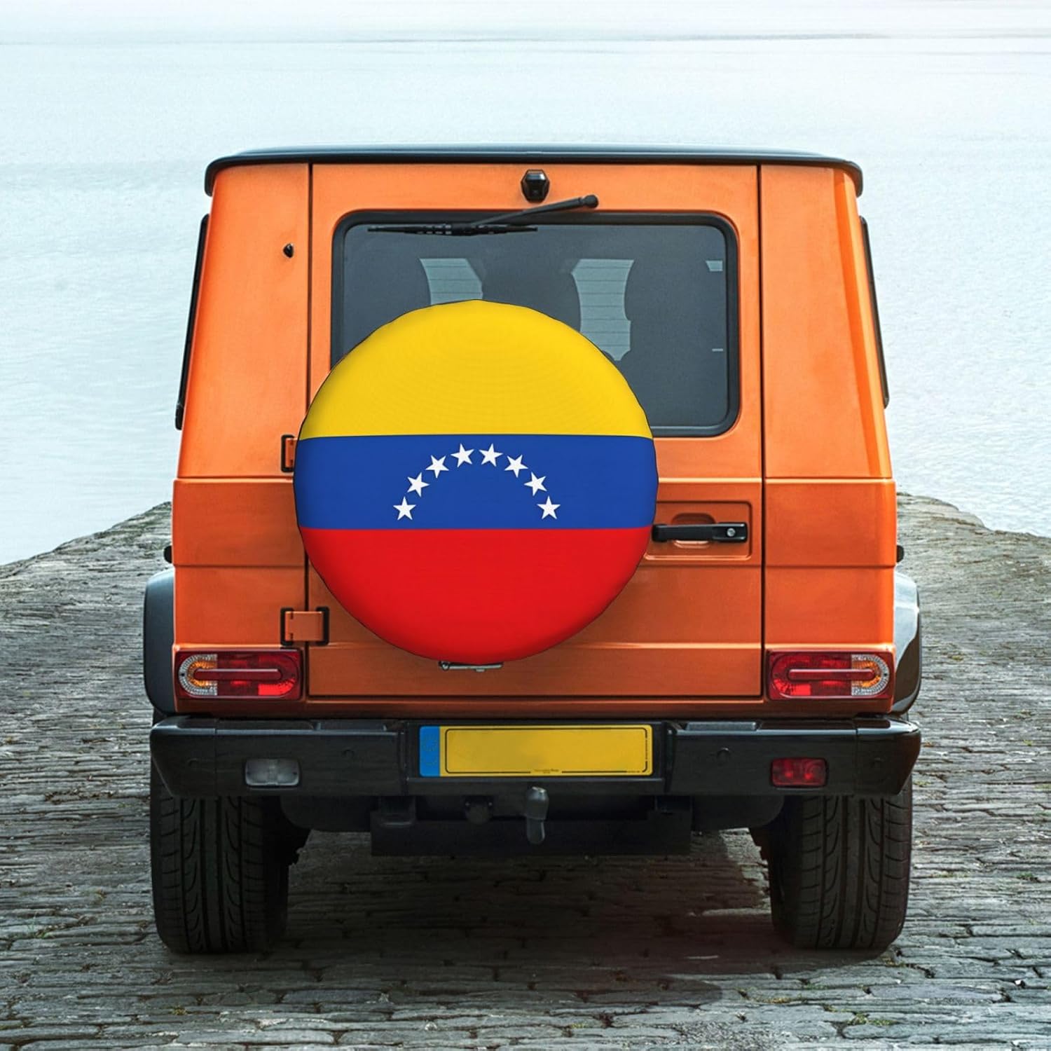 Flag of Venezuela Print Universal Spare Tire Cover for RV, Jeep | Wheel Protector Fits Rv, Trailer, Jeep, Shield Tires From Sun, Dirt And Rain For Outdoor Storage