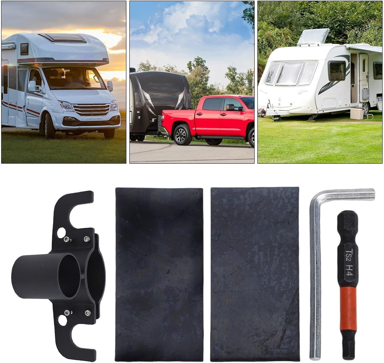 Towing Organizer Box - 7 Way Waterproof Aluminum Alloy for Secure Storage, Rv Accessory with Rust-Resistant Design, Trailer Hitch Organizer for Car SUV Truck Van Rv Camper Travel Road