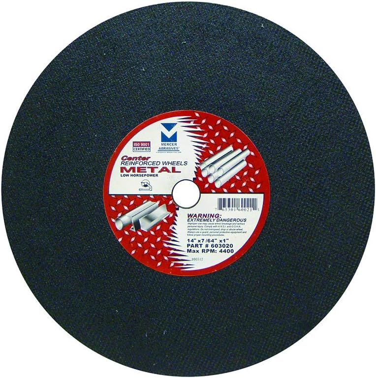 mercer industries 603020 chop saw cut-off wheels for, main product view