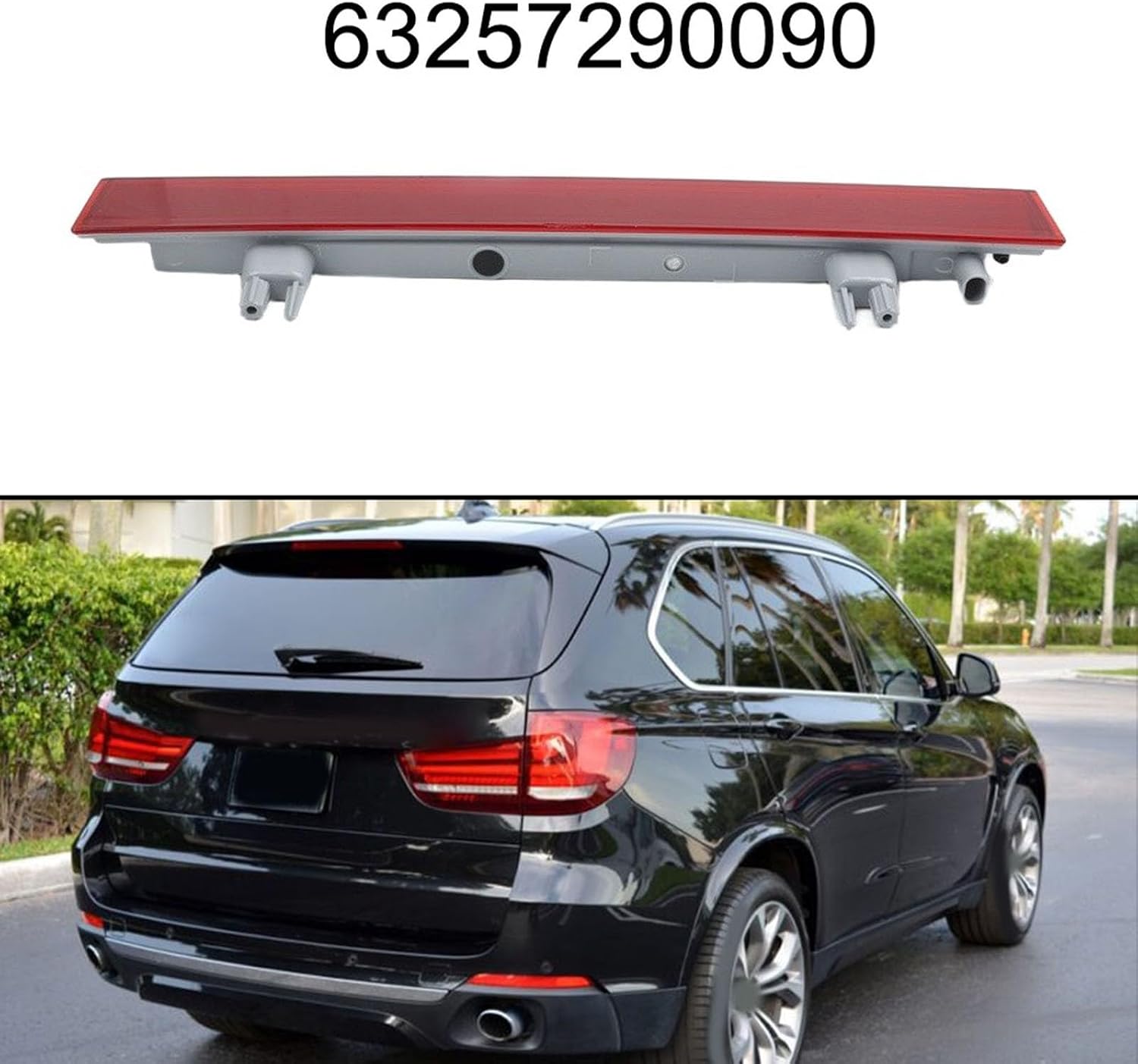 Center High Mount Stop Light 63257290090 For BMW X5 F15 F85 13-18 Third High Level Brake Light, High Mounted Brake Light Third Brake Light