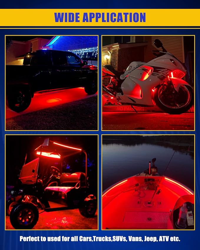Car Led Strip Lights, Golf Cart Lights, 12V LED Strip Light - Image 5