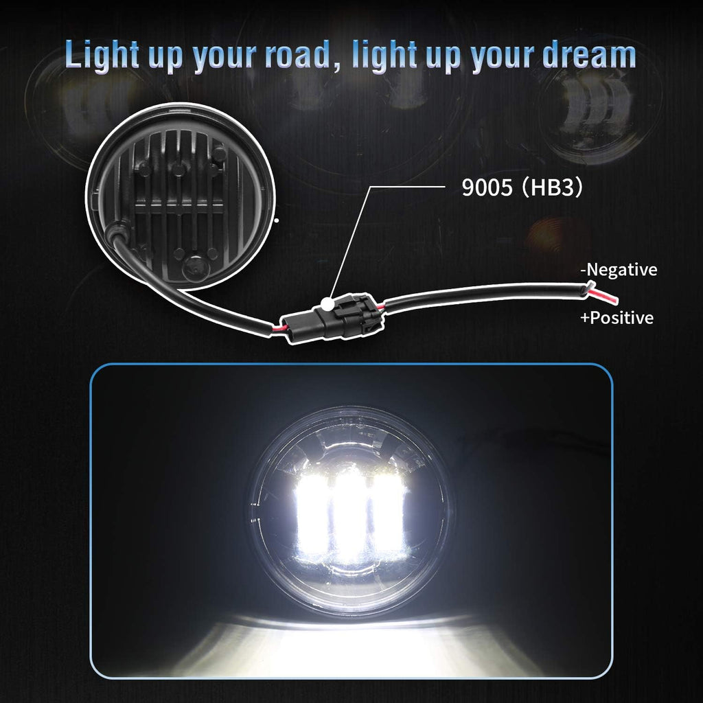 lx-light dot approved 2 pcs chrome 4.5 inch, side view