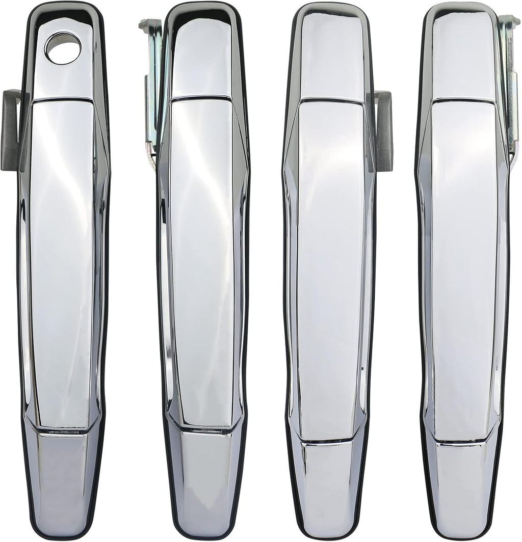 APPERFiT Upgraded Exterior Door Handles Chrome Compatible with 2007-2013 Chevy Chevrolet Silverado 1500 2500 3500 Suburban Tahoe Avalanche, GMC Sierra Yukon, Cadillac Escalade