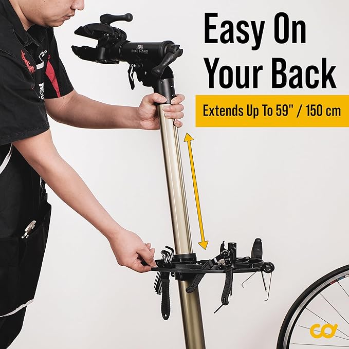 BikeHand Bike Repair Stand | Lightweight & 360 Adjustable Home Bicycle - Image 4