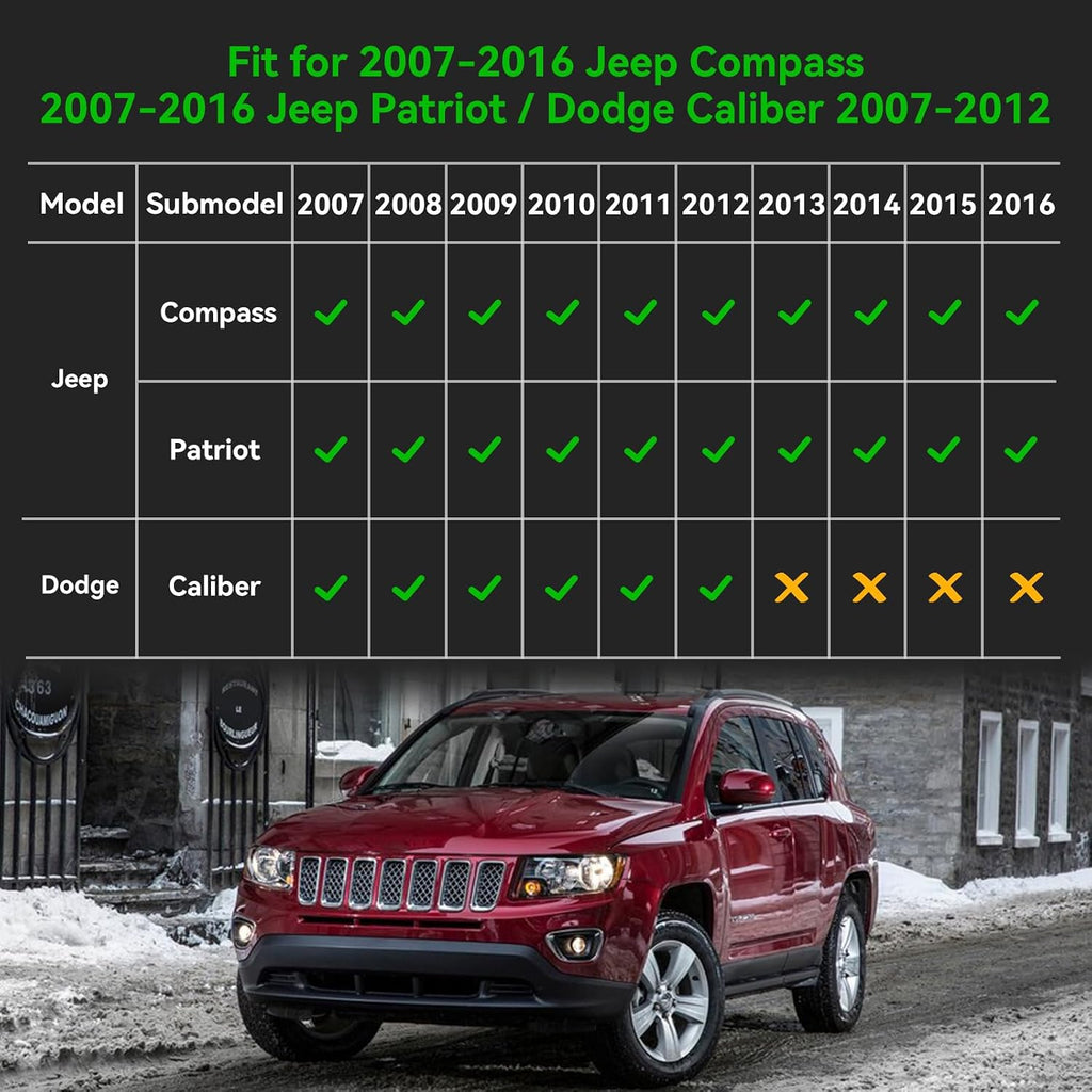 for jeep compass & patriot floor mats 2007-2016, close-up detail