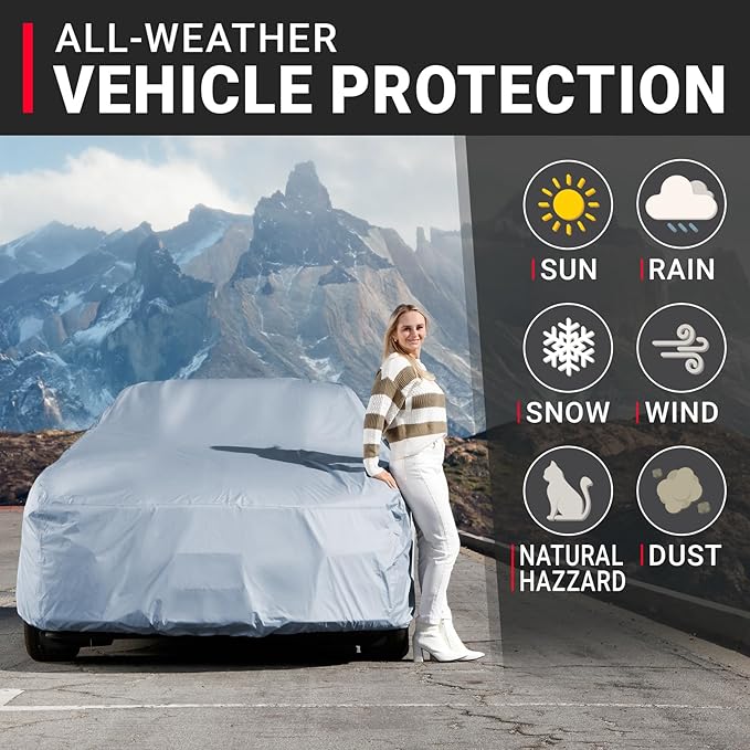 iCarCover Premium Car Cover for 1988-1994 Pontiac Sunbird 4-Door Heavy Duty - Image 2