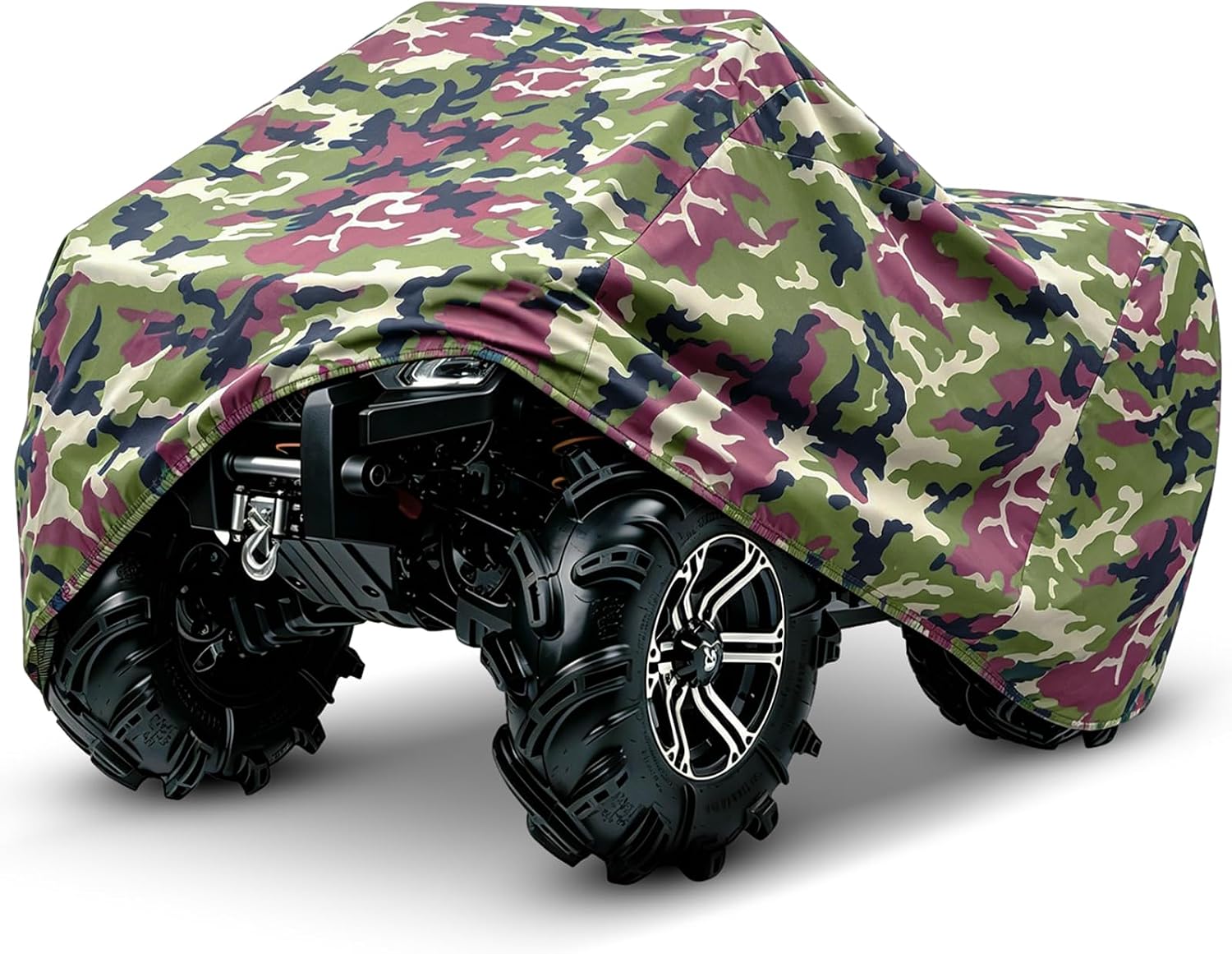 ATV Cover Waterproof Heavy Duty 4 Wheeler Cover Quad Cover All Season Weather Proof Outdoor UV Protection for Polaris Yamaha Suzuki Honda (Camouflage Middle)